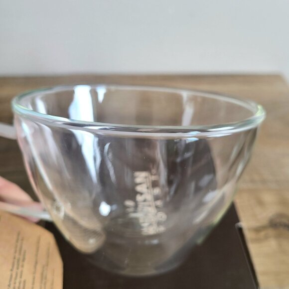 NWT Artisan Roast by Godiner doubled walled glass coffee mug on in box. - Picture 5 of 8